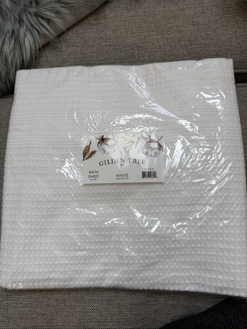 White Waffle Bath Sheet - Soft Cotton